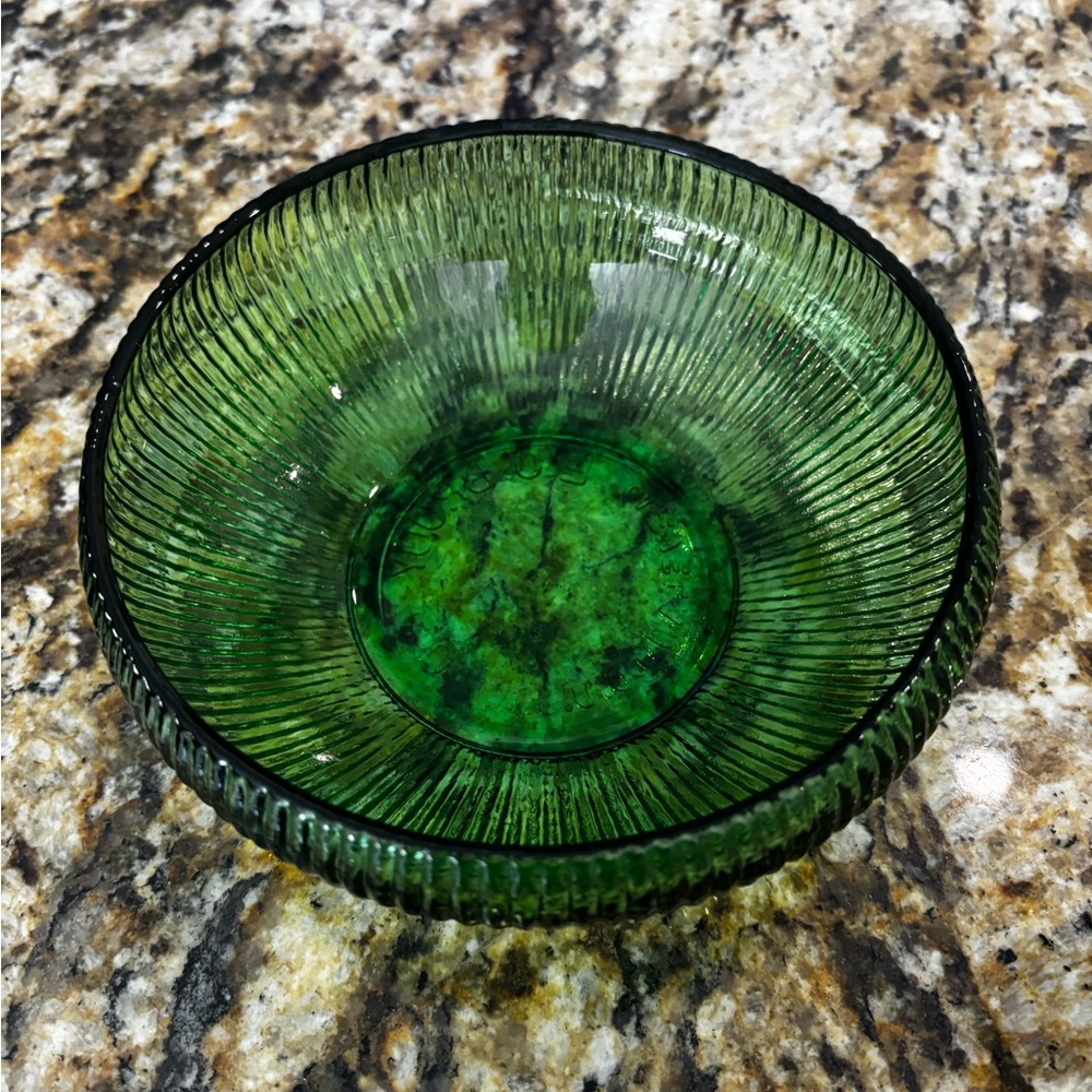Vintage EO Brody Green glass bowl